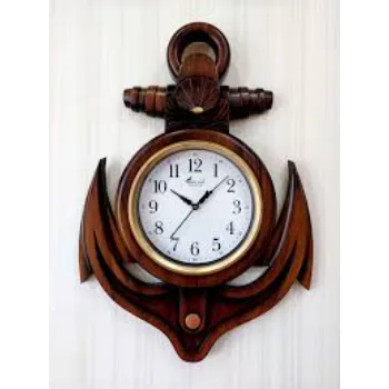 Wooden Style Anchor Wall Clock  